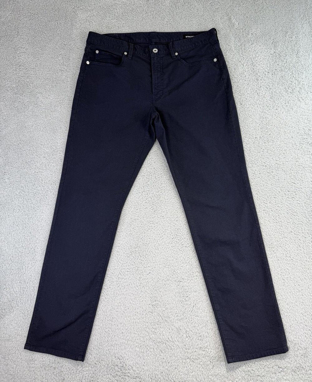 Bonobos Travel Jeans Men's 34x30.5 Blue Denim Cotton Stretch Slim Fit Tapered